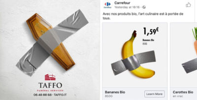 La banana di Maurizio Cattelan "accende" la creatività sul web: dalle pubblicità dei brand ai post degli utenti
