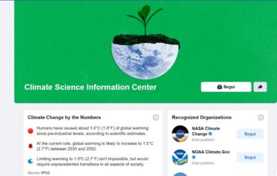 Arriva il centro informazioni di Facebook per combattere il cambiamento climatico ma anche la disinformazione sull'argomento
