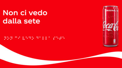 Coca-Cola lancia “The Smile Can”, un'edizione limitata di cinque lattine con messaggi scritti in Braille