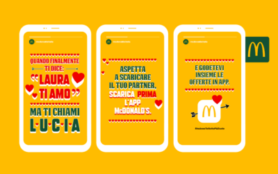 "Aspetta a scaricare il tuo partner": la campagna McDonald's per San Valentino firmata Leo Burnett