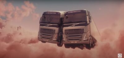 Una storia d'amore tra due camion nel nuovo spot Volvo Trucks