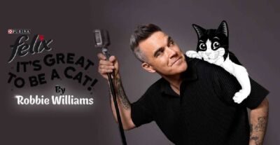 Il duetto di Robbie Williams e il gatto Felix nel nuovo spot di Purina
