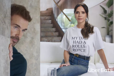 David e Victoria Beckham ripropongono l'ormai noto "be honest moment" nel teaser dello spot di Uber Eats per il Super Bowl