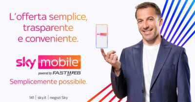 Alessandro Del Piero è testimonial dello spot Sky Mobile powered by Fastweb